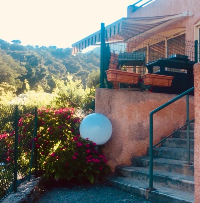 Cavalaire Vue Mer Au Loin Maisonnette Tout Equipee Pour 4 Personnes Avec Piscine Clim Wifi Velos Tv Barbecues Luaran gambar
